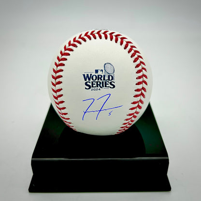 Freddie Freeman Los Angeles Dodgers Autographed 2024 World Series Logo Baseball