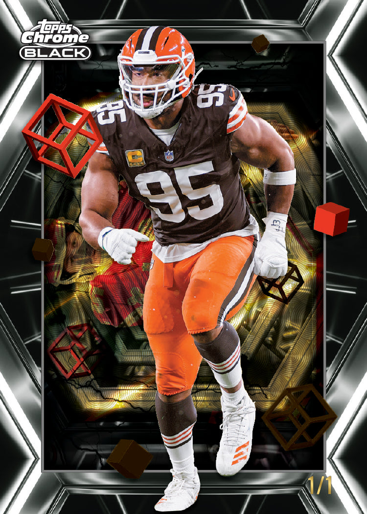 2025 Topps Chrome Black Football Myles Garrett Depths of Darkness