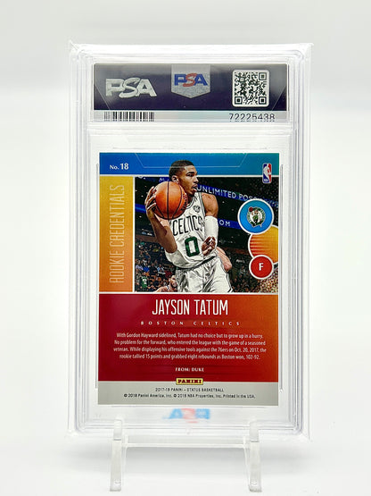 2017 Panini Status Rookie Credentials: #18 Jayson Tatum (PSA 9)