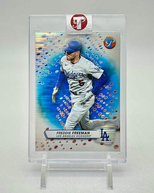 2023 Topps Pristine Blue Pristine Refractor /75: #129 Freddie Freeman
