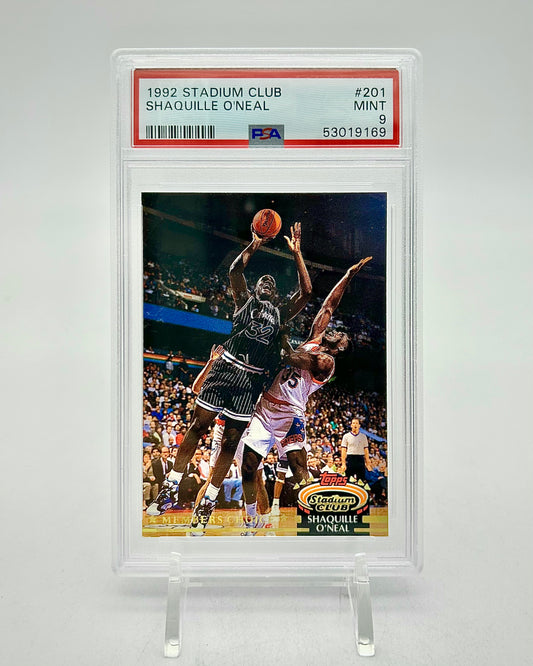 1992 Topps Stadium Club: #201 Shaquille O'Neal (PSA 9)