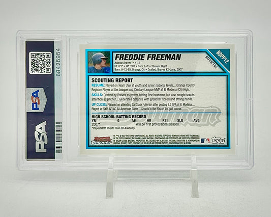2007 Bowman Chrome DP & Pros Refractor Freddie Freeman #BDPP12 PSA 9