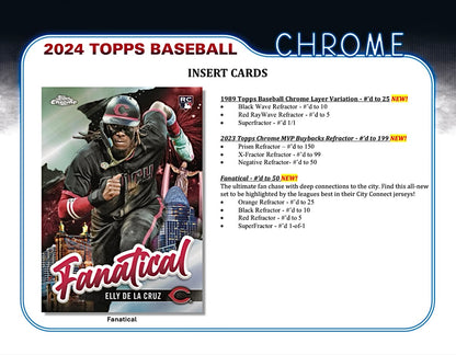 2024 Topps Chrome Baseball Jumbo Box