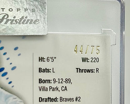 2023 Topps Pristine Blue Pristine Refractor /75: #129 Freddie Freeman