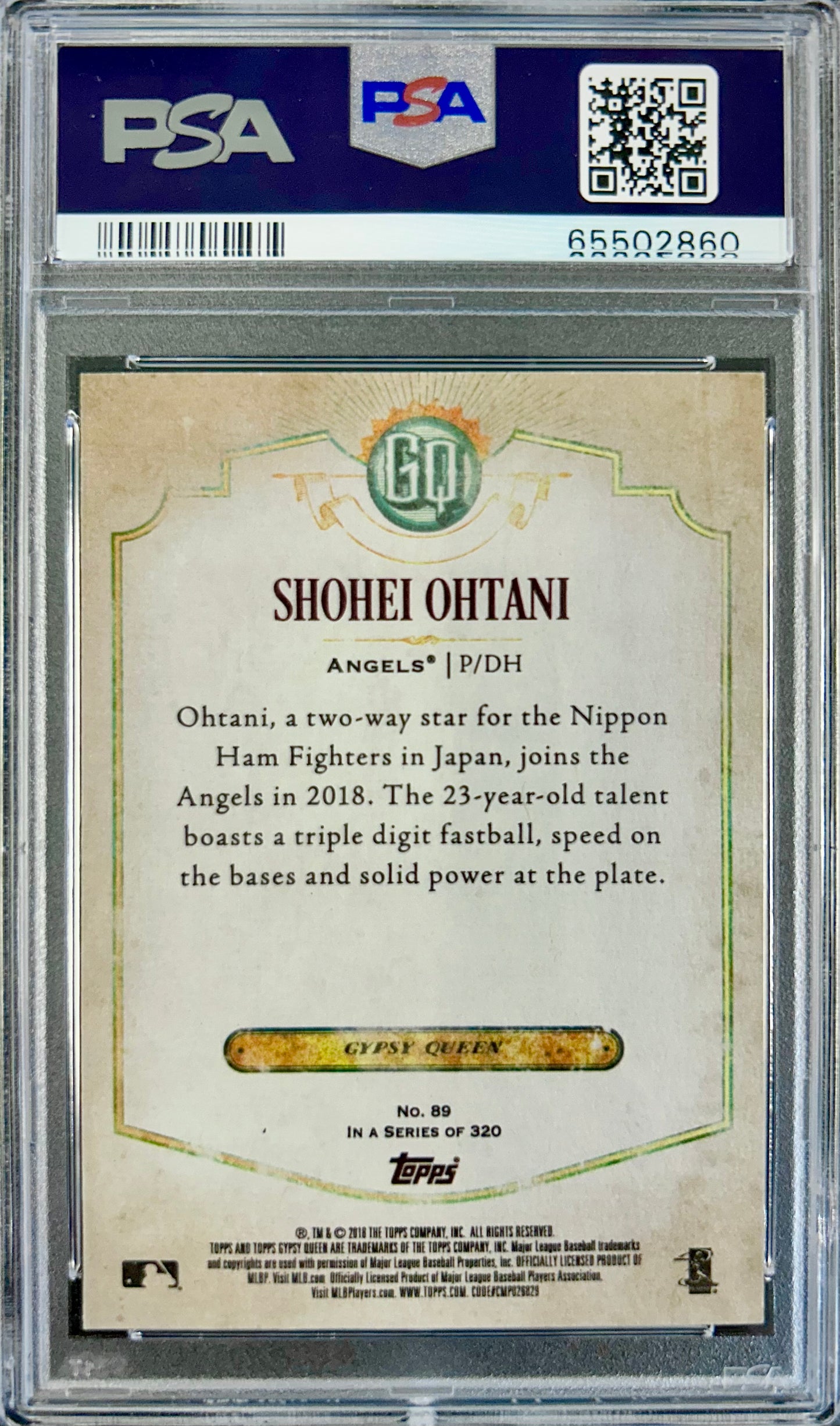2018 Topps Gypsy Queen #89 Shohei Ohtani PSA 10 (65502860)