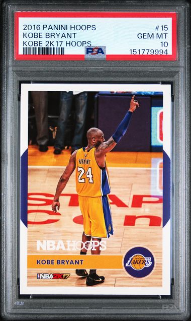 2016 Panini Hoops Kobe 2K17 Hoops #15 Kobe Bryant PSA 10 - Front