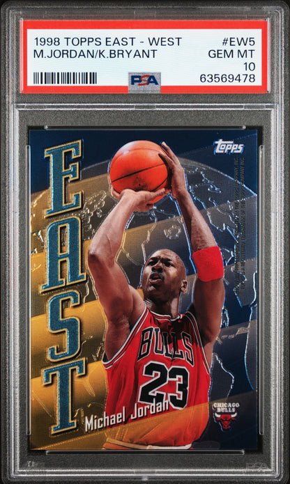 1998 Topps East West #EW5 Michael Jordan / Kobe Bryant PSA 10