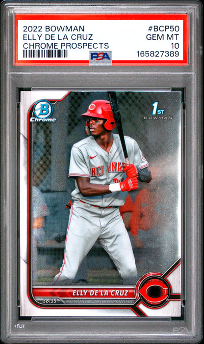 2022 Bowman Chrome Prospects #BCP50 Elly De La Cruz PSA 10