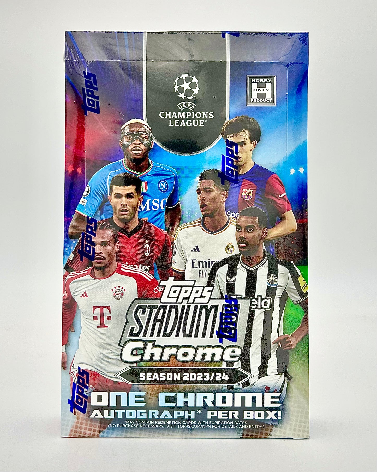 2023-24 Topps Stadium Club Chrome UEFA Champions League Soccer Hobby Box