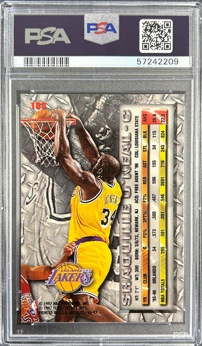 1996 Fleer Metal #183 Shaquille O'Neal PSA 7