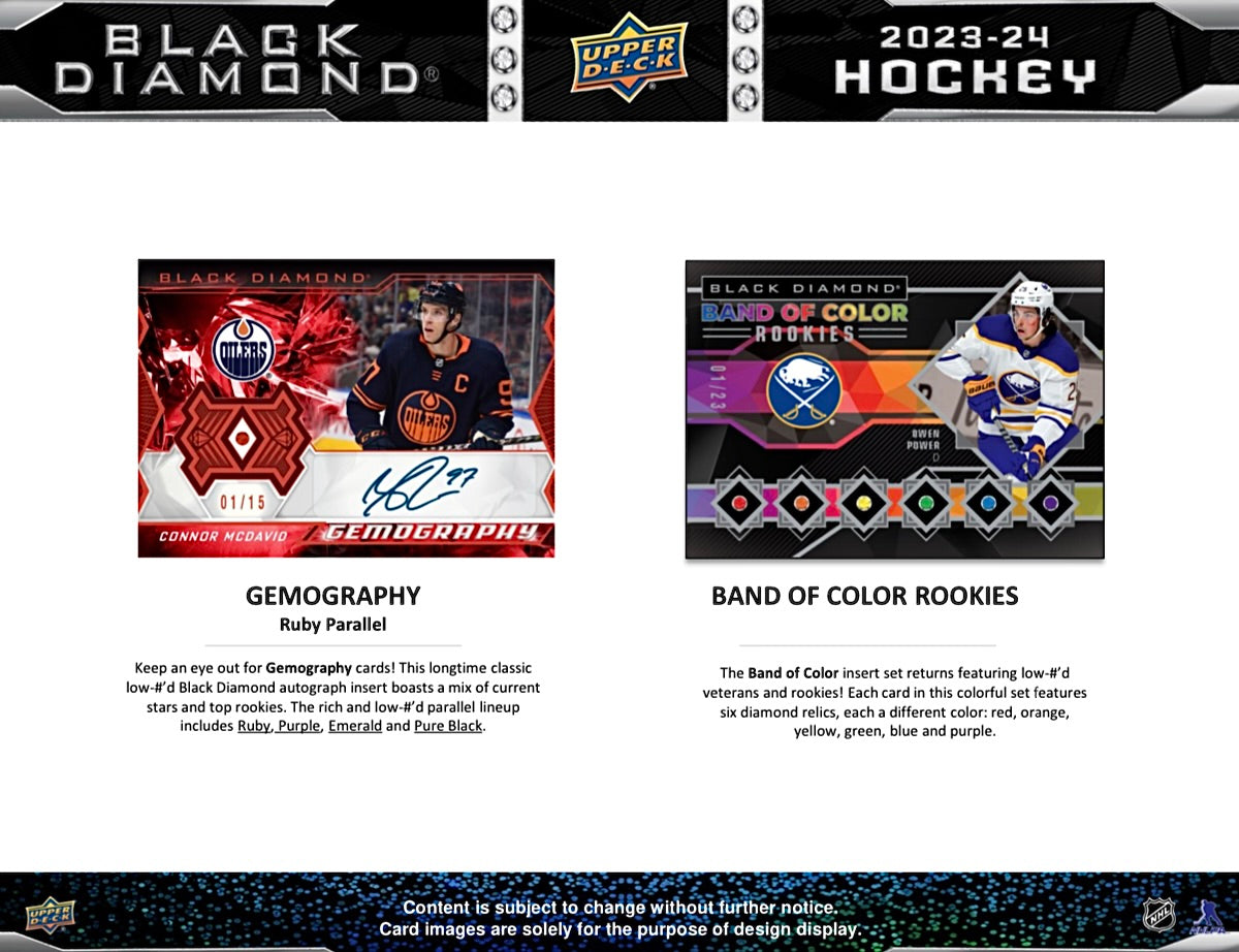 2023-24 Upper Deck Black Diamond Hockey Hobby Box