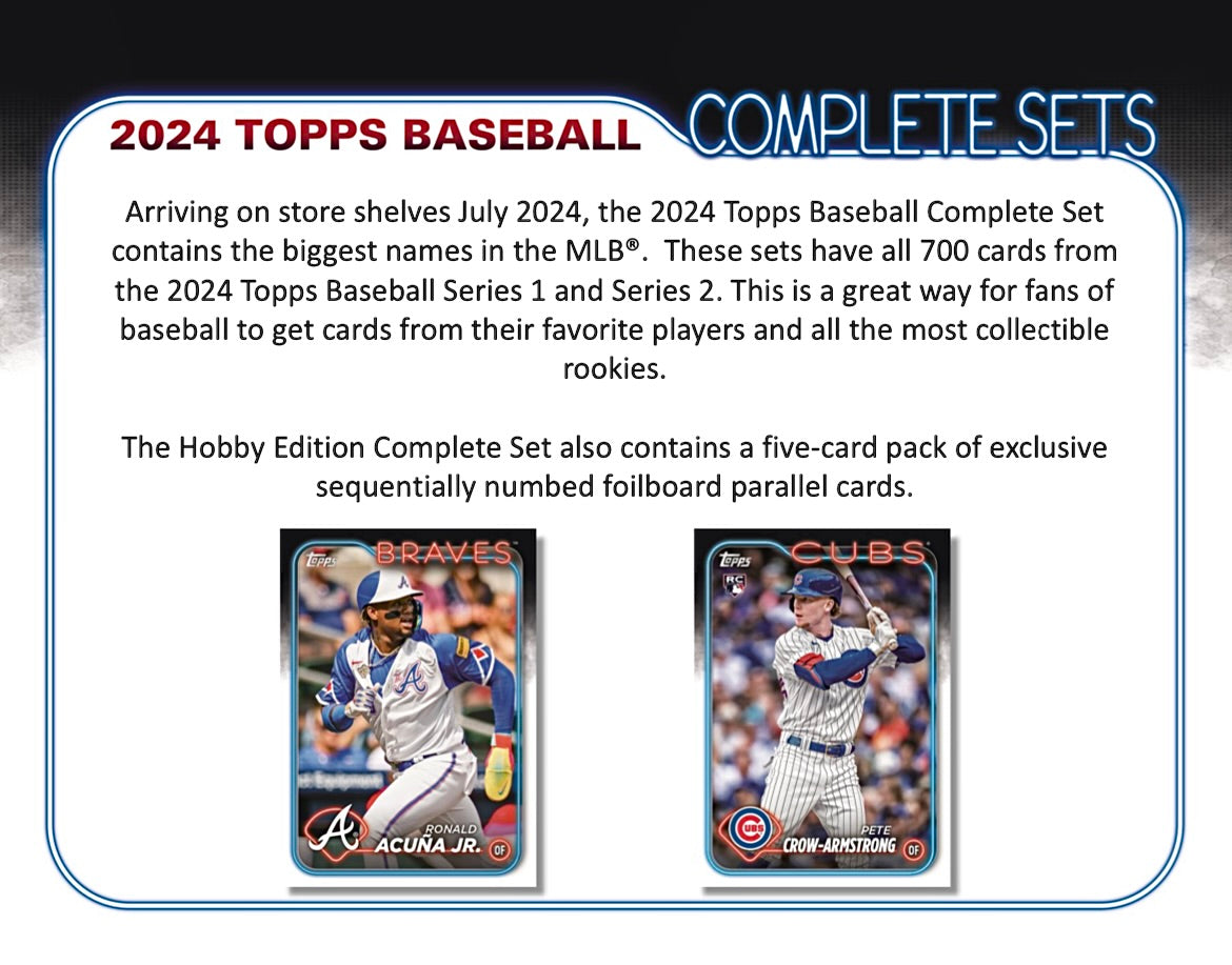 2024 Topps Series 1 and Series 2 Baseball Complete Set (Hobby Edition)