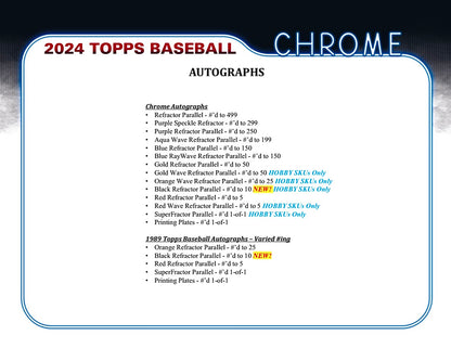 2024 Topps Chrome Baseball Jumbo Box