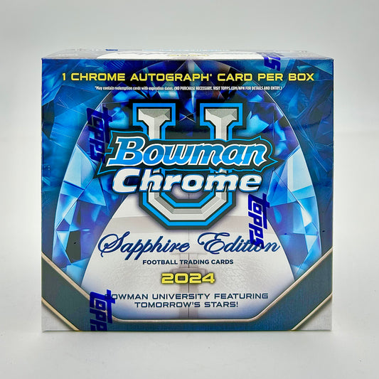 2024 Bowman University Chrome Football Sapphire Edition Hobby Box