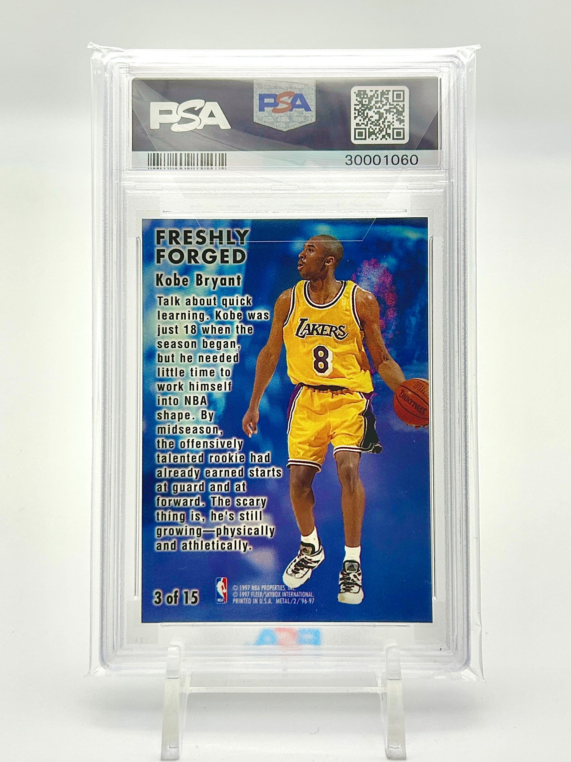 1996 Fleer Metal Freshly Forged: #3 Kobe Bryant (PSA 9) – RL Sports Cards