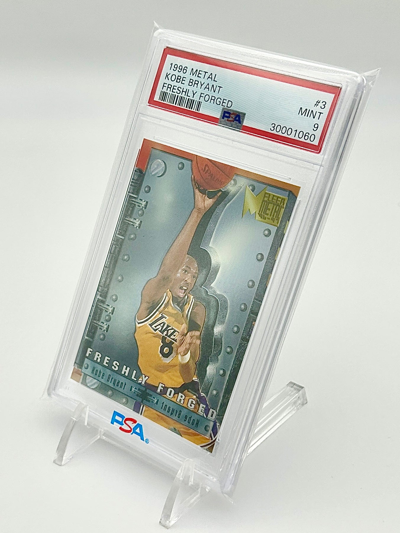 1996 Fleer Metal Freshly Forged: #3 Kobe Bryant (PSA 9)