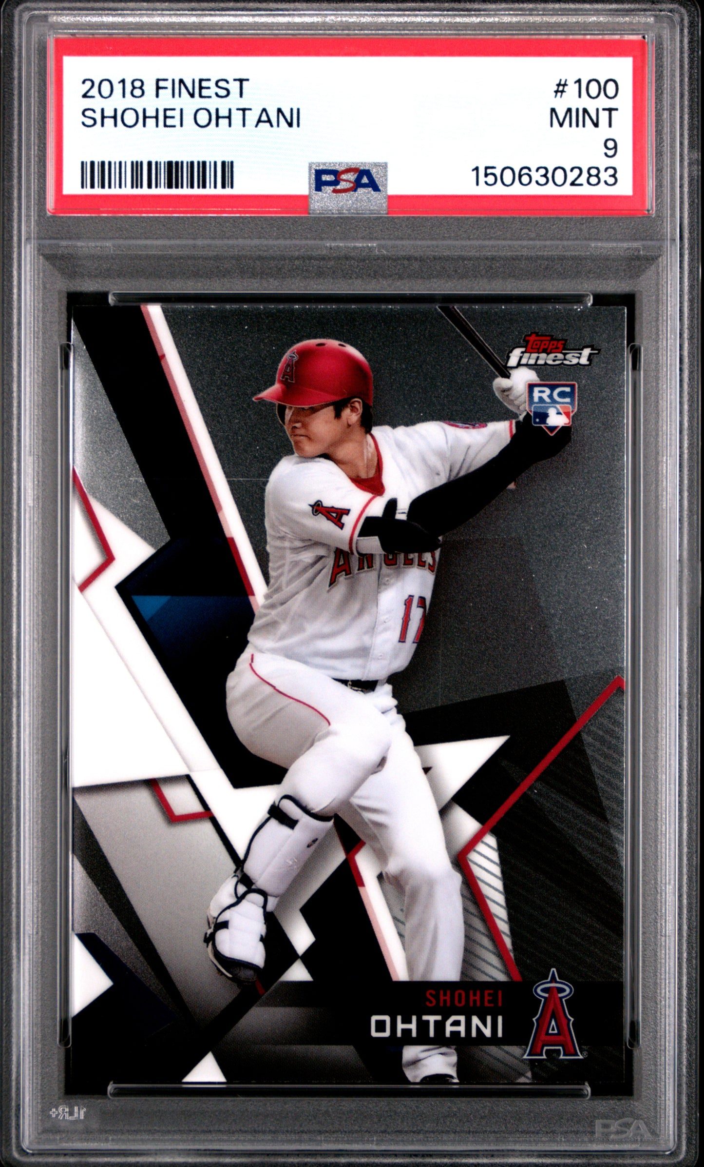 2018 Topps Finest #100 Shohei Ohtani PSA 9