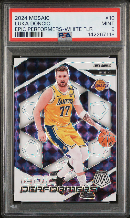 2024 Panini Mosaic Epic Performers /30 #10 Luka Doncic PSA 9