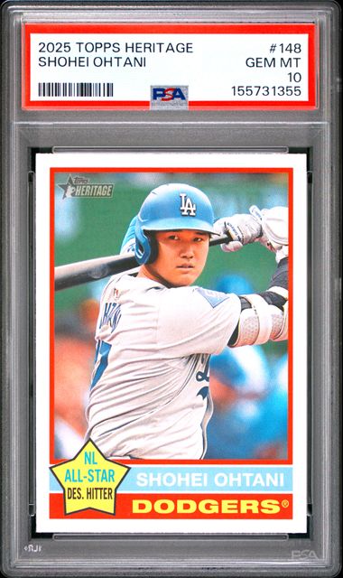 2025 Topps Heritage #148 Shoheu Ohtani PSA 10 - Front