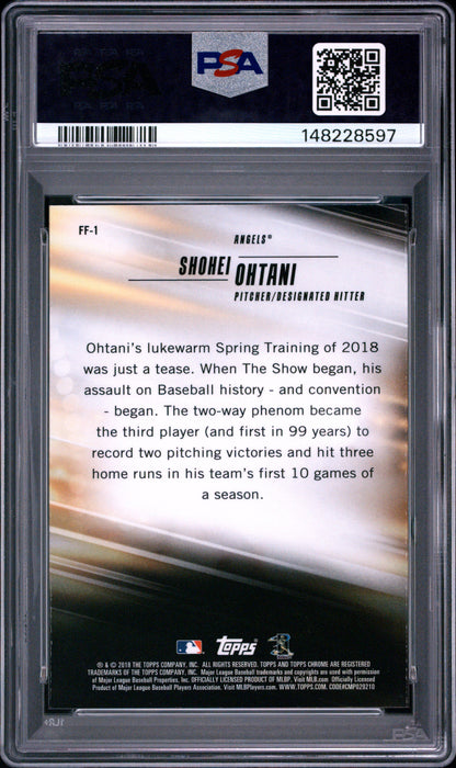 2018 Topps Chrome Freshman Flash #FF-1 Shohei Ohtani PSA 10