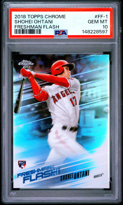 2018 Topps Chrome Freshman Flash #FF-1 Shohei Ohtani PSA 10