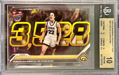 2023-24 Bowman University Now #49 Caitlin Clark BGS 10