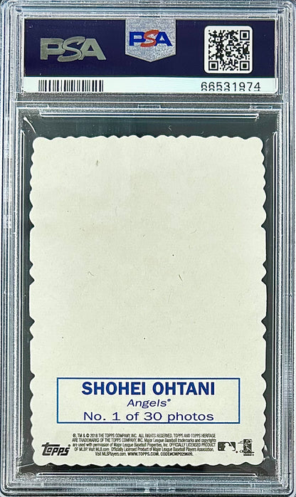 2018 Topps Heritage High Number '69 Topps Deckle Edge #1 Shohei Ohtani PSA 10