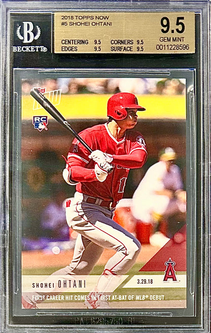 2018 Topps Now #5 Shohei Ohtani BGS 9.5