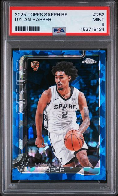 2025 Topps Chrome Sapphire #252 Dylan Harper PSA 9 - Front