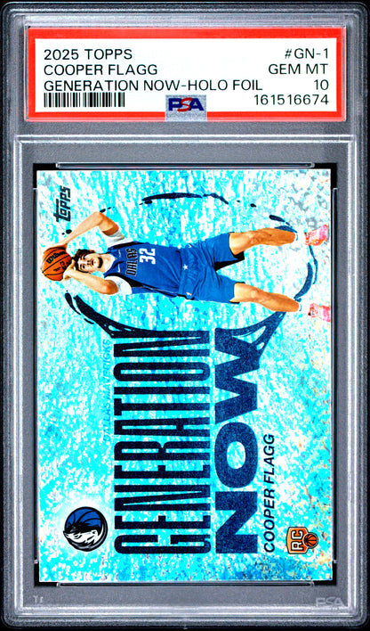 2025 Topps Generation Now Holo Foil #GN-1 Cooper Flagg PSA 10