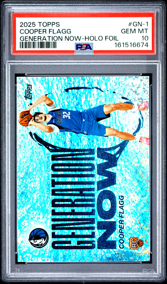 2025 Topps Generation Now Holo Foil #GN-1 Cooper Flagg PSA 10
