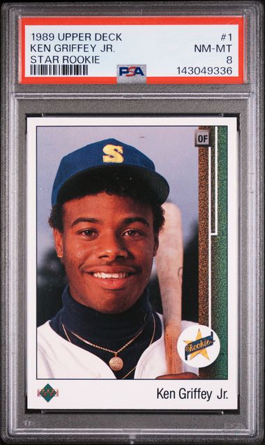 1989 Upper Deck Star Rookie #1 Ken Griffey Jr. PSA 8 - Front