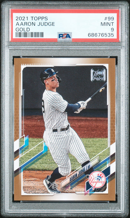 2021 Topps Gold /2021 #99 Aaron Judge PSA 9