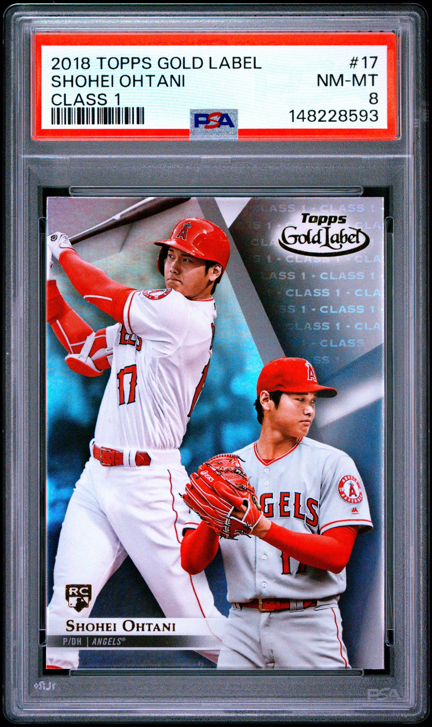 2018 Topps Gold Label Class 1 #17 Shohei Ohtani PSA 8
