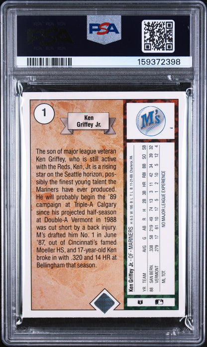 1989 Upper Deck Star Rookie #1 Ken Griffey Jr. PSA 8