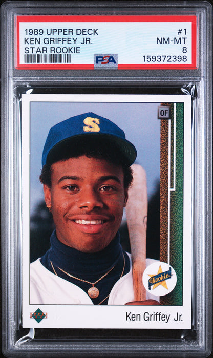 1989 Upper Deck Star Rookie #1 Ken Griffey Jr. PSA 8