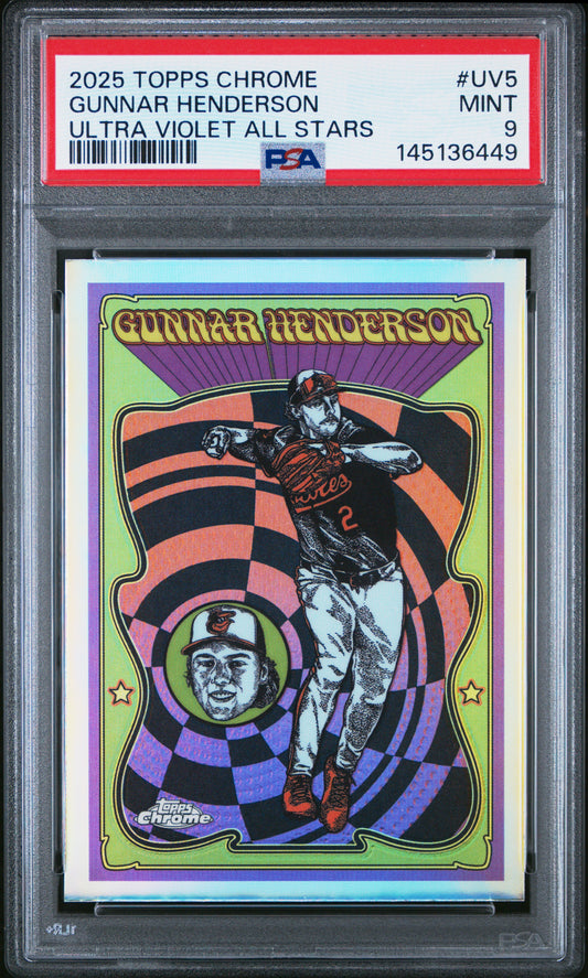 2025 Topps Chrome Ultra Violet All Stars #UV5 Gunnar Henderson PSA 9