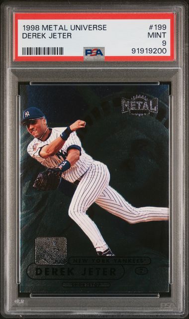 1998 Fleer Metal Universe #199 Derek Jeter PSA 9 - Front