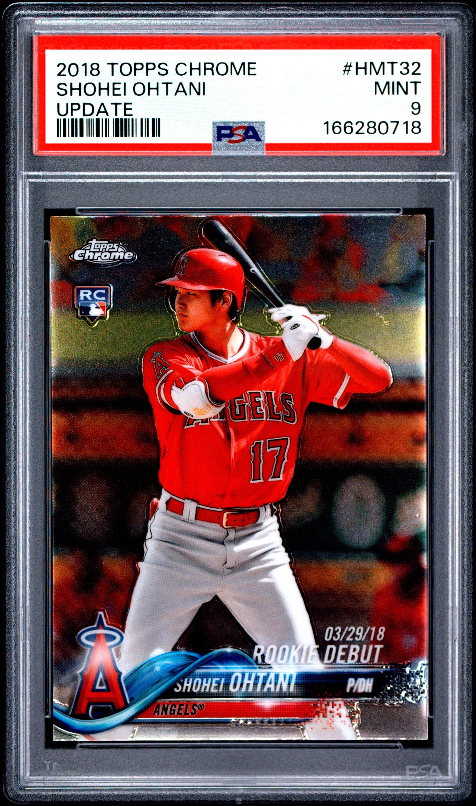 2018 Topps Chrome Update #HMT32 Shohei Ohtani PSA 9