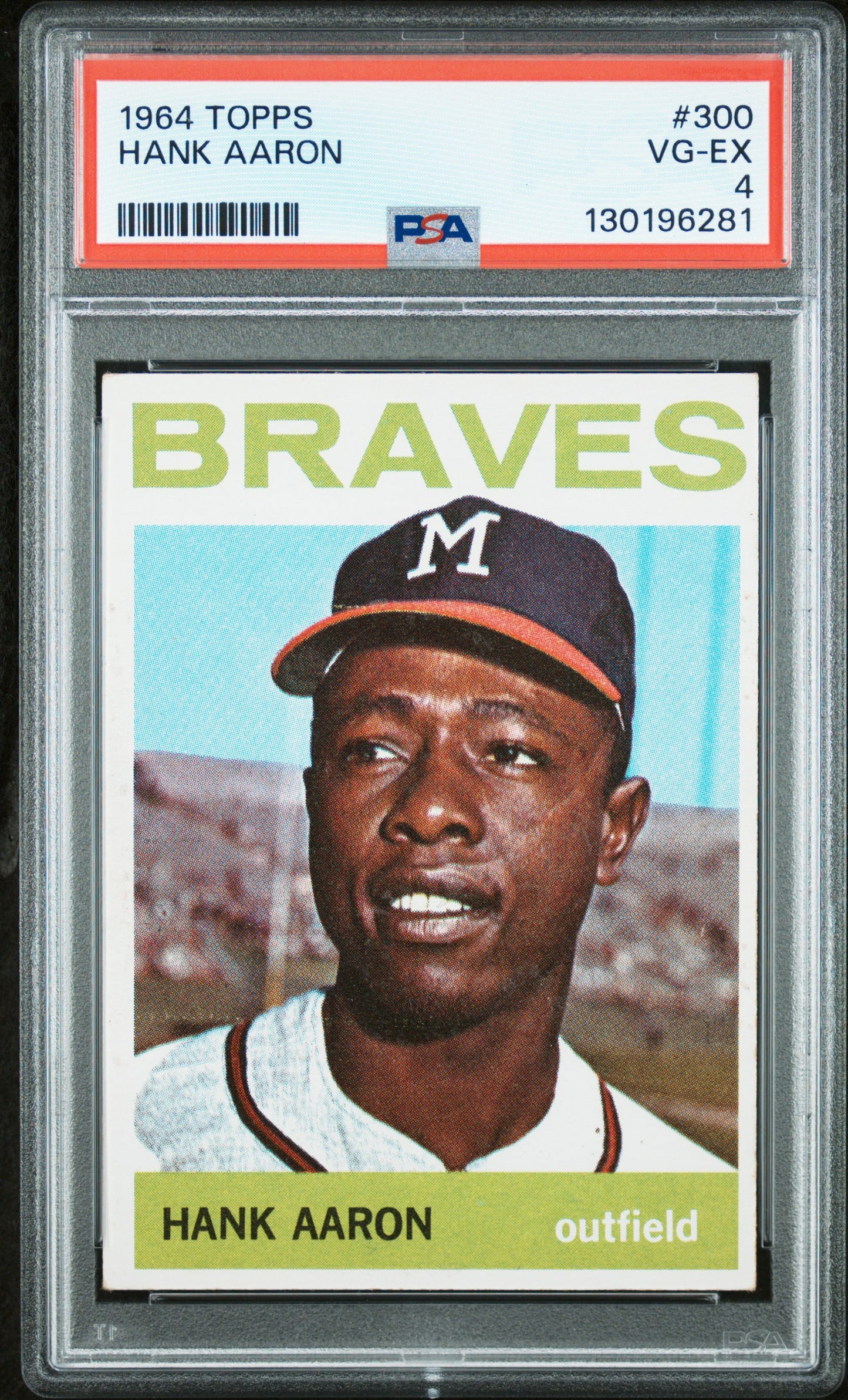 1964 Topps #300 Hank Aaron PSA 4