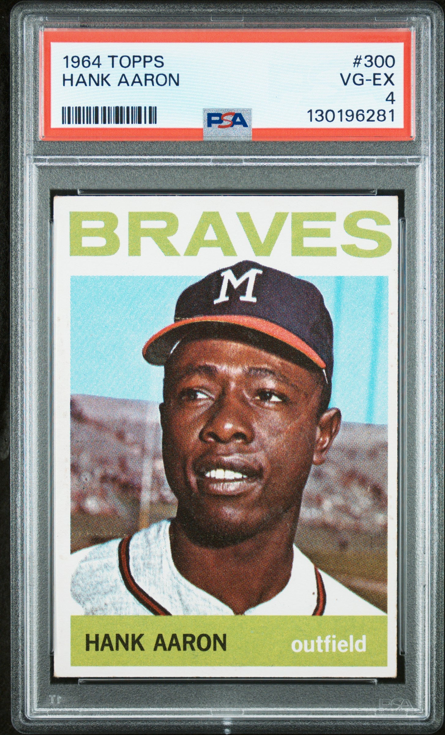 1964 Topps #300 Hank Aaron PSA 4