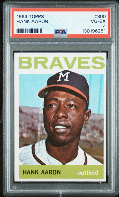 1964 Topps #300 Hank Aaron PSA 4