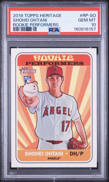 2018 Topps Heritage Rookie Performers #RP-SO Shohei Ohtani PSA 10 - Front