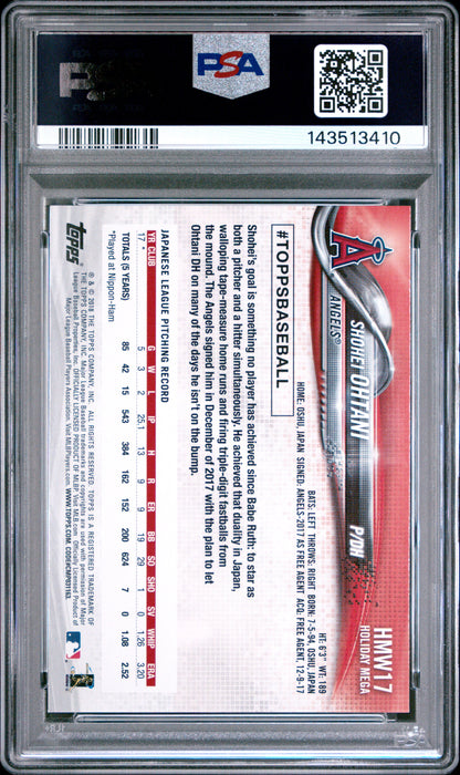 2018 Topps Holiday #17 Shohei Ohtani PSA 10 (143513410)
