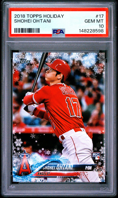 2018 Topps Holiday #17 Shohei Ohtani PSA 10
