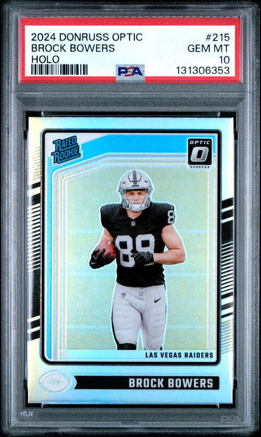 2024 Panini Donruss Optic Holo #215 Brock Bowers PSA 10