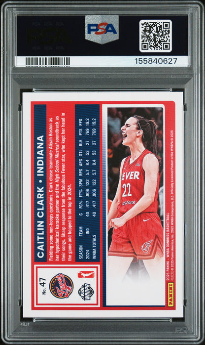 2025 Panini Donruss WNBA Holo #47 Caitlin Clark PSA 9