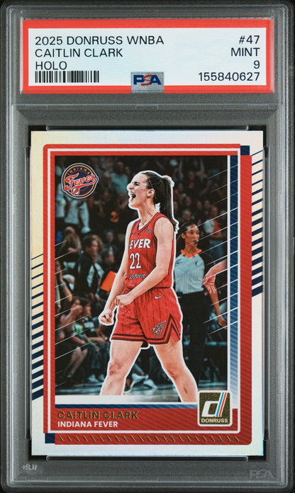 2025 Panini Donruss WNBA Holo #47 Caitlin Clark PSA 9