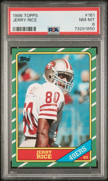 1986 Topps #161 Jerry Rice PSA 8 - Front