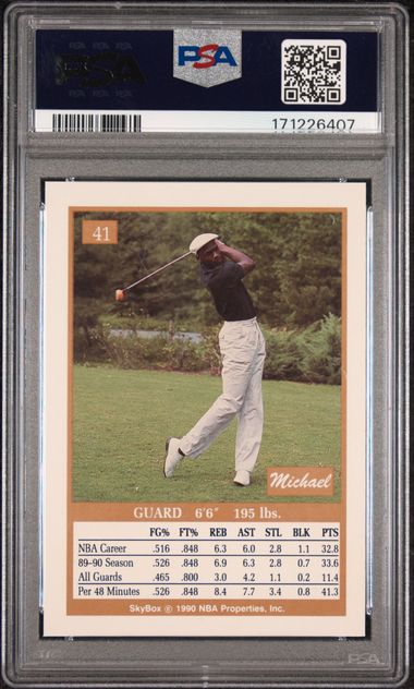1990 Skybox #41 Michael Jordan PSA 9 - Back